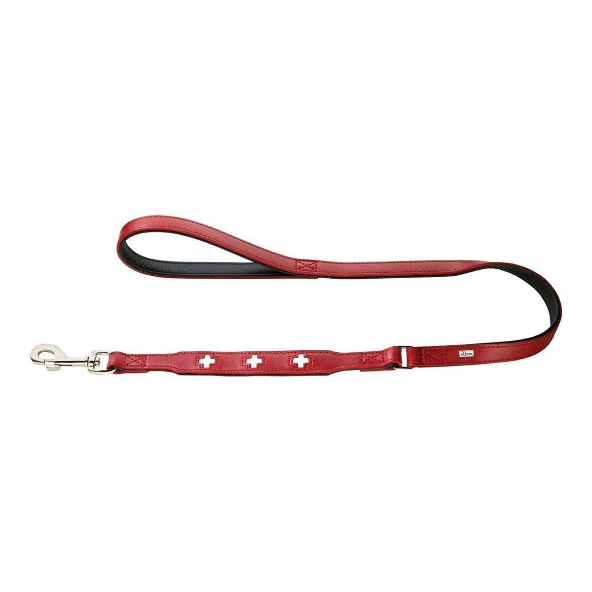 Dog Lead Swiss Red/Black (100 cm)