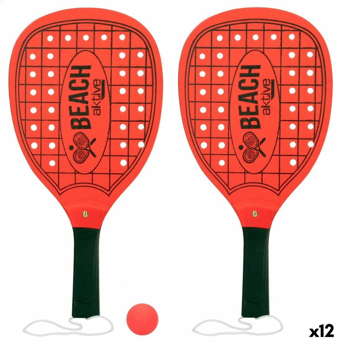 Beach Spades with Ball 20 x 40 cm (12 Units)