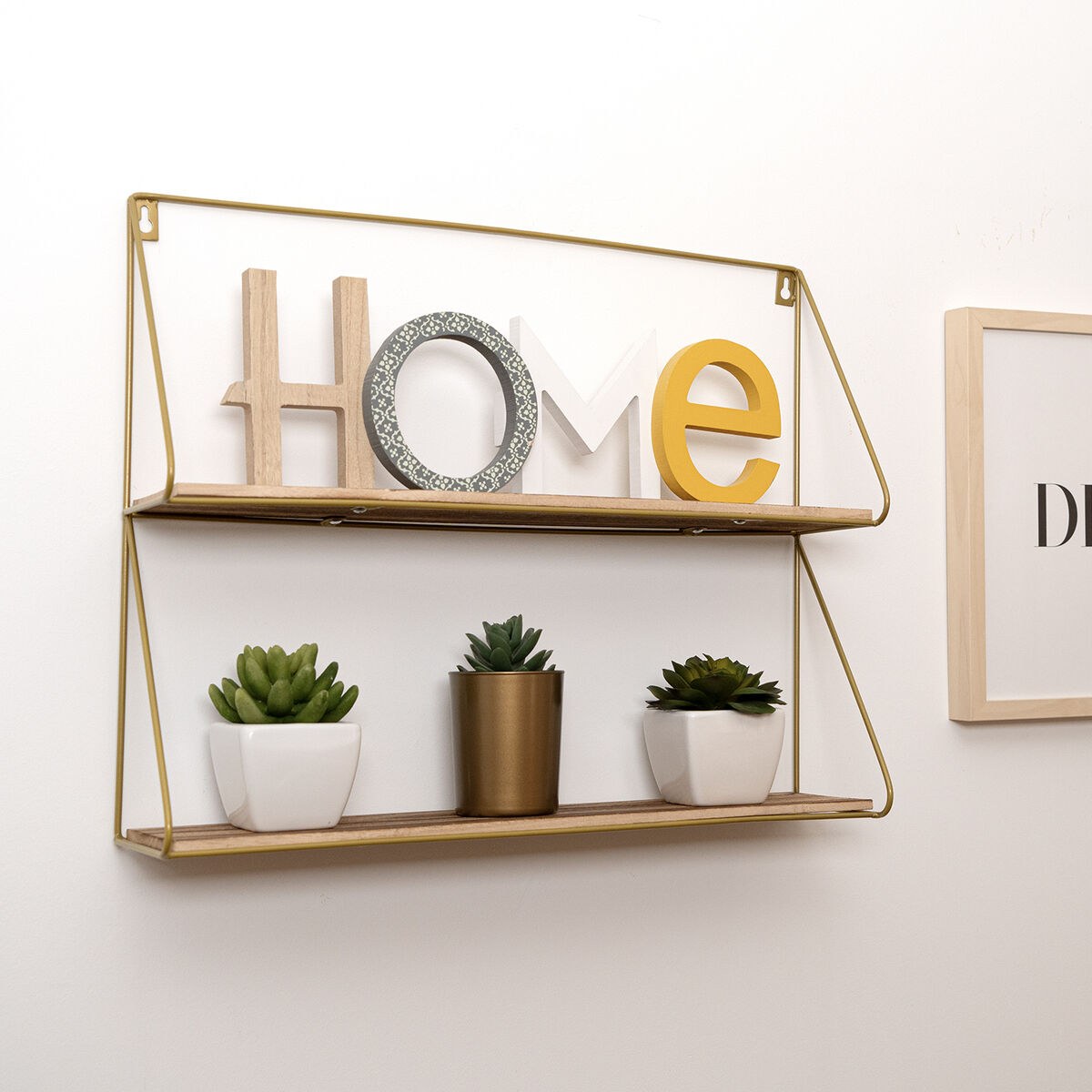 Полка Moa Сталь Позолоченный 50 x 40 x 12 cm (6 штук)