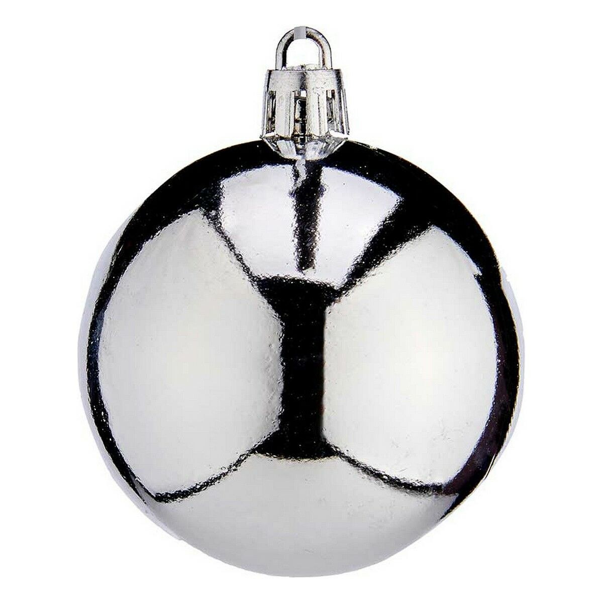 Christmas Baubles K1912477-3 Silver Plastic Ø 6 cm 24 Units