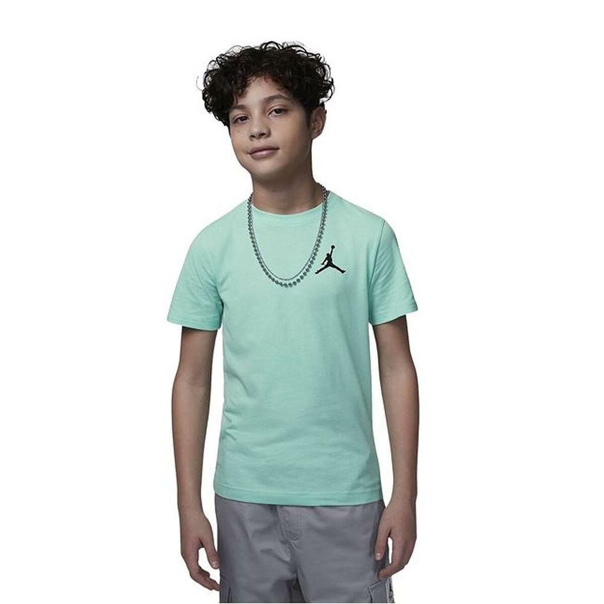 Child's Short Sleeve T-Shirt JDB JUMPMAN AIR EMB 95A873 E8G Blue