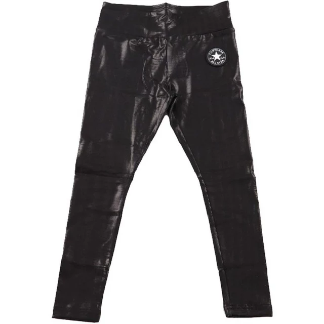 Sports Leggings for Children High Rise Shine Black