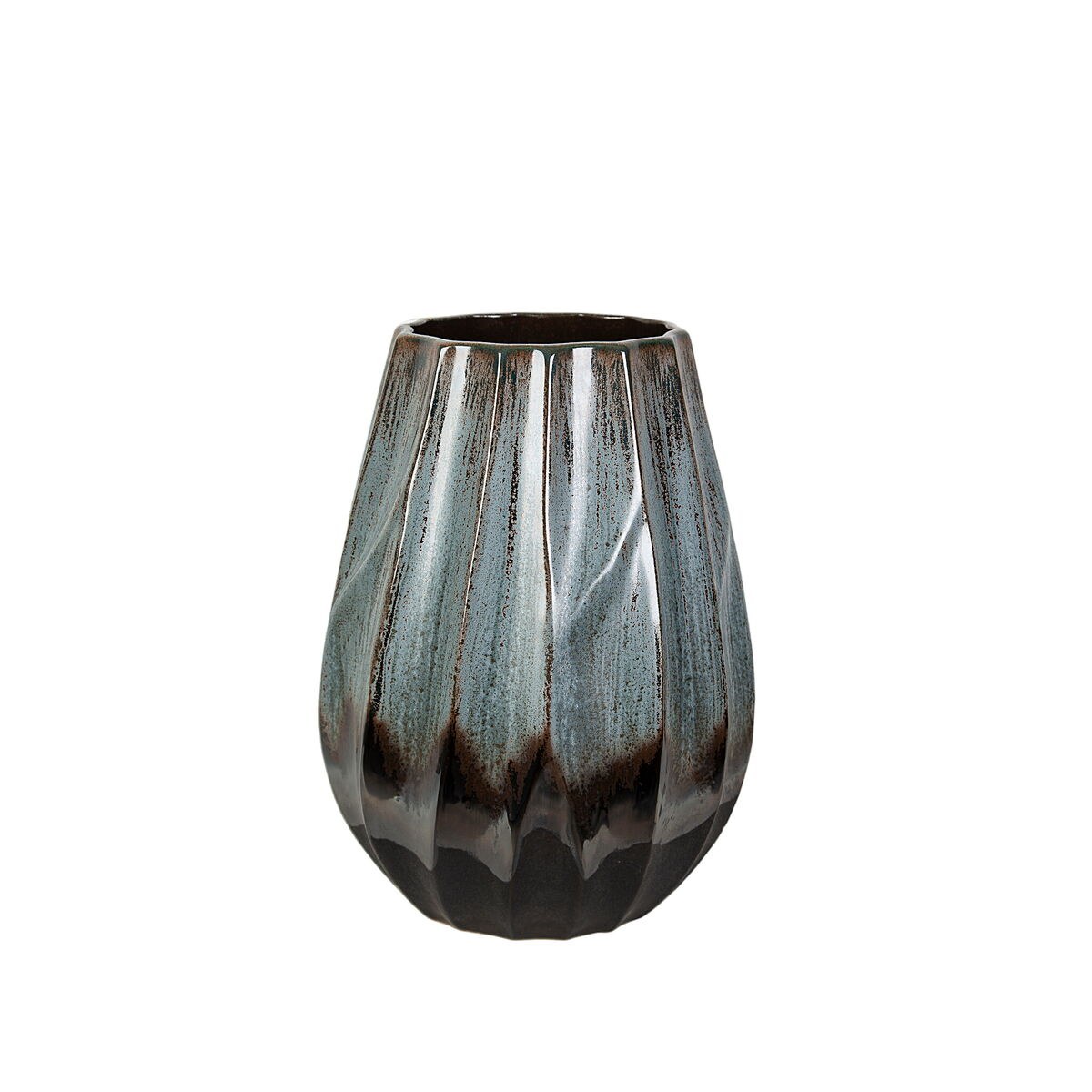 Vase Blue Black Ceramic