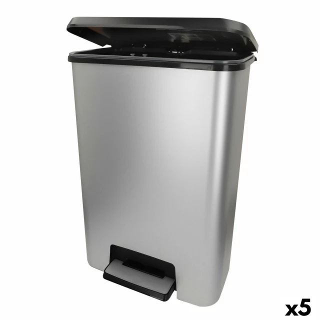 Waste bin Grey Plastic 50 L (5 Units)
