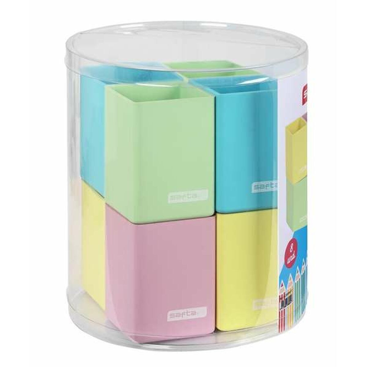 Pencil Case Blue Multicolour Silicone 19,5 x 23 cm