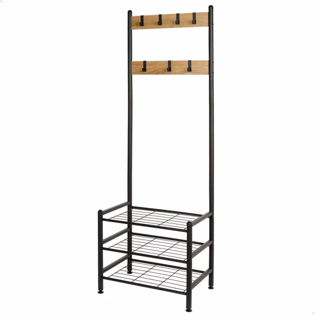 Coat rack with shelf Steel Melamin Particleboard Minimalist 60 x 175 x 40 cm