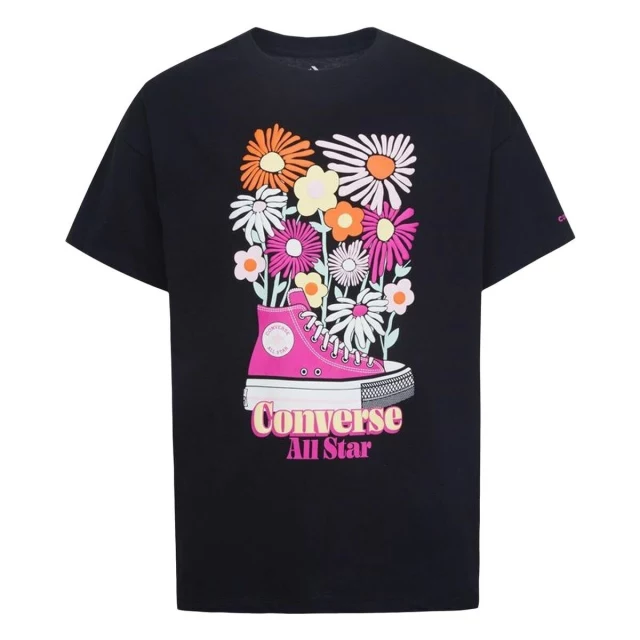 Детский Футболка с коротким рукавом Boyfriend Graphicrt Чёрный