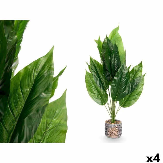 Decorative Plant Plastic Magnesium 50 x 50 x 84 cm 13 x 70 x 13 cm 15 x 84 x 15 cm (4 Units)
