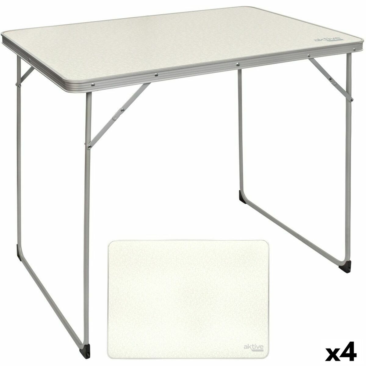 Складной стол Белый 80 x 70 x 60 cm (4 штук)