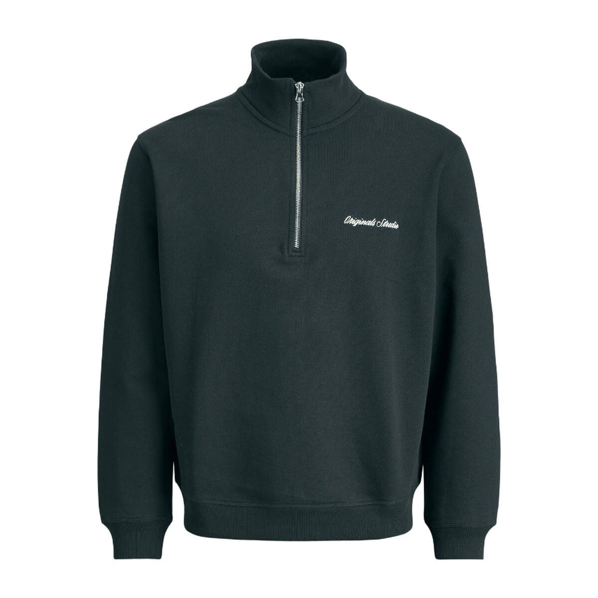 Толстовка без капюшона мужская JORNORREBRO EMB SWEAT HIGH NECK SN 12282899 Чёрный