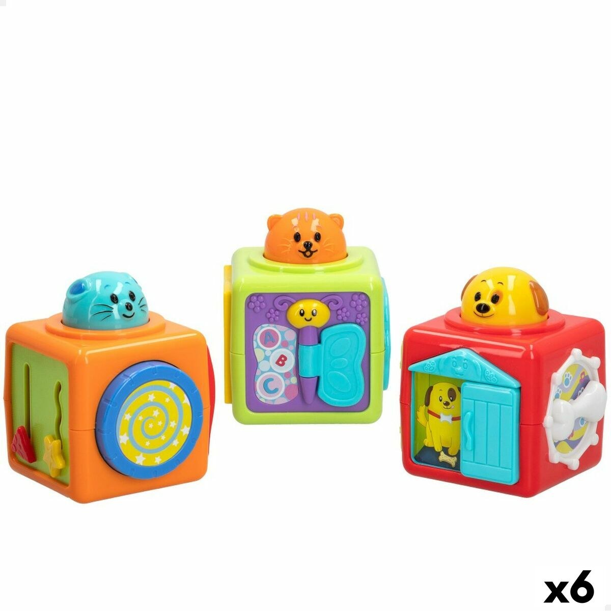 Развивающая игра для маленьких 3 Предметы 8 x 24,5 x 8 cm (6 штук)