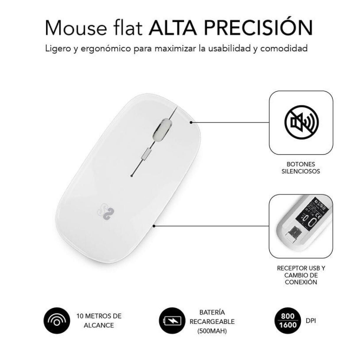 Mouse SUBMO-DFLAT21 White 1600 dpi