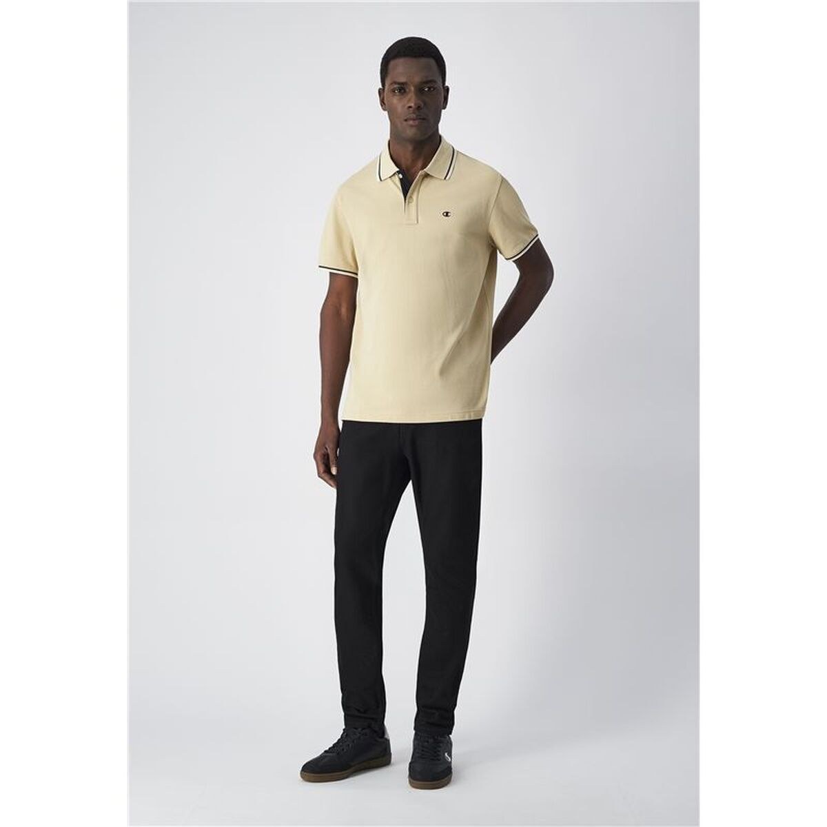 Men’s Short Sleeve Polo Shirt Beige