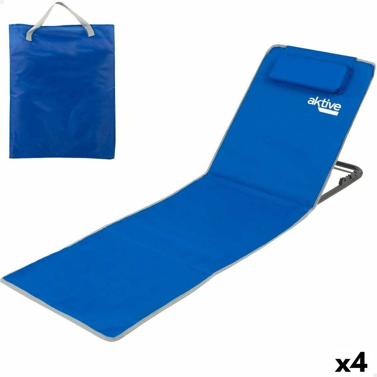 Коврик наклоняется 147 x 55 x 48 cm PVC 600D Синий Сталь Губка (4 штук)