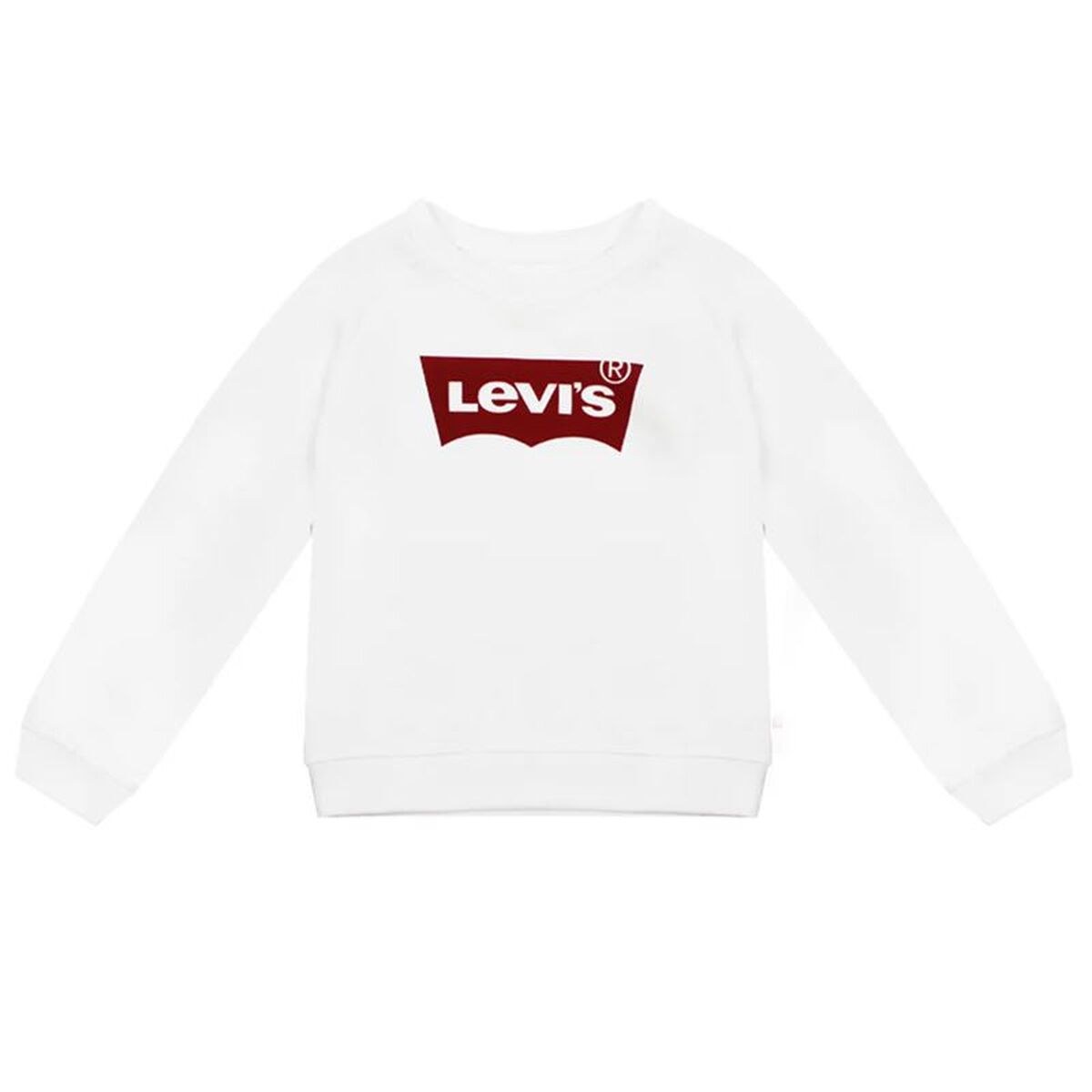 Толстовка без капюшона для девочек Key Item Logo Crew Белый