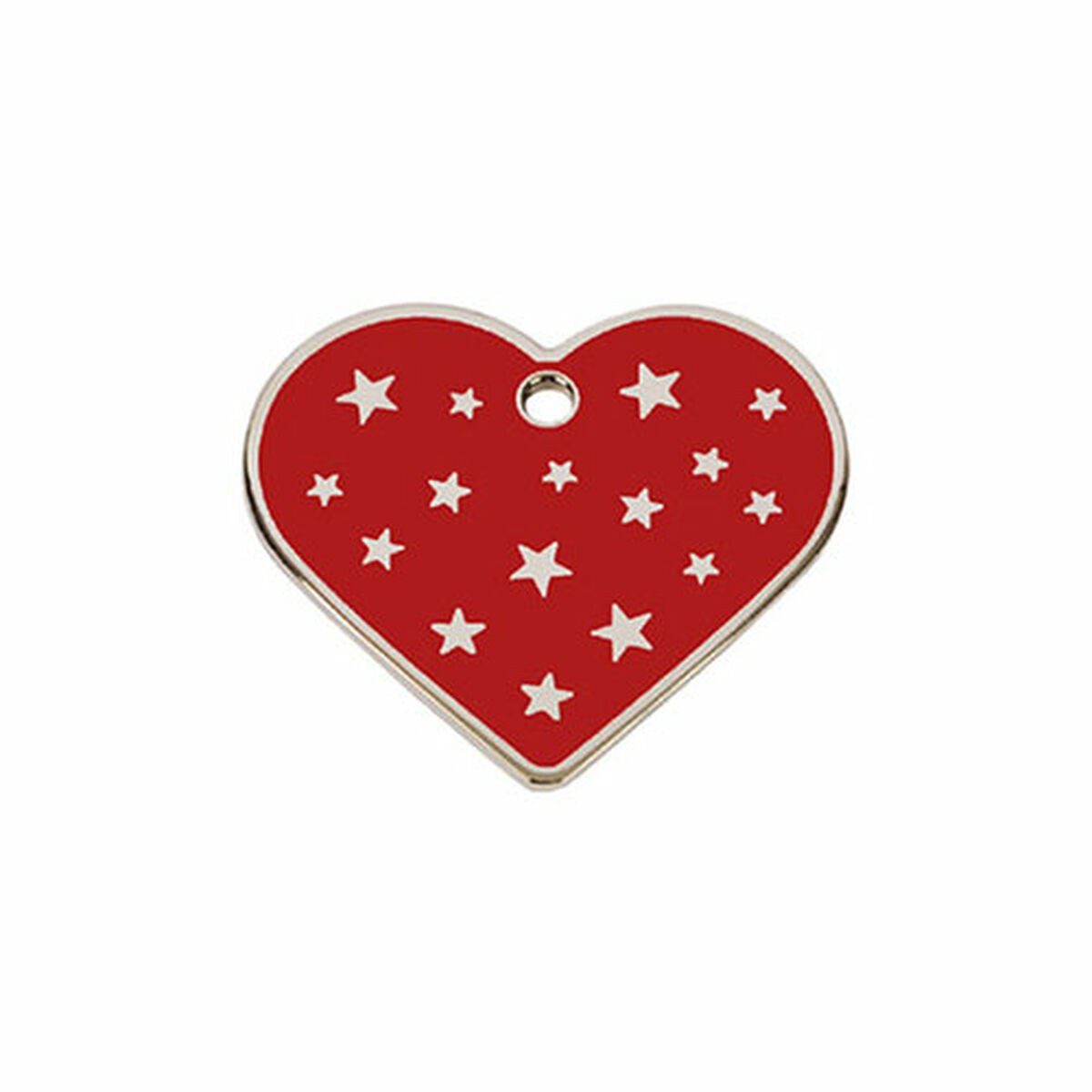 Identification plate for collar PetScribe Passion Red Silver