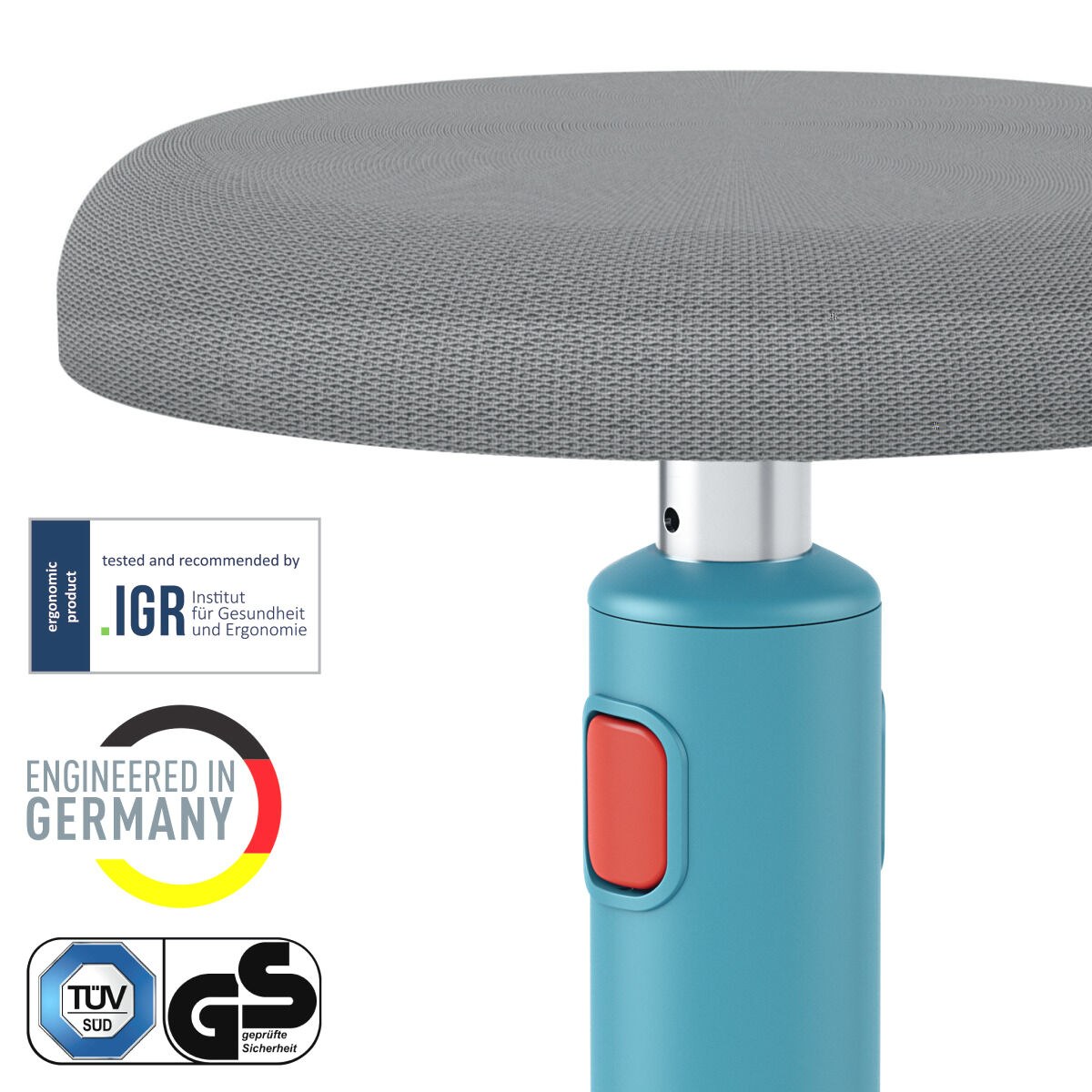 Ergonomic Stool Ergo Cosy Active Blue Plastic