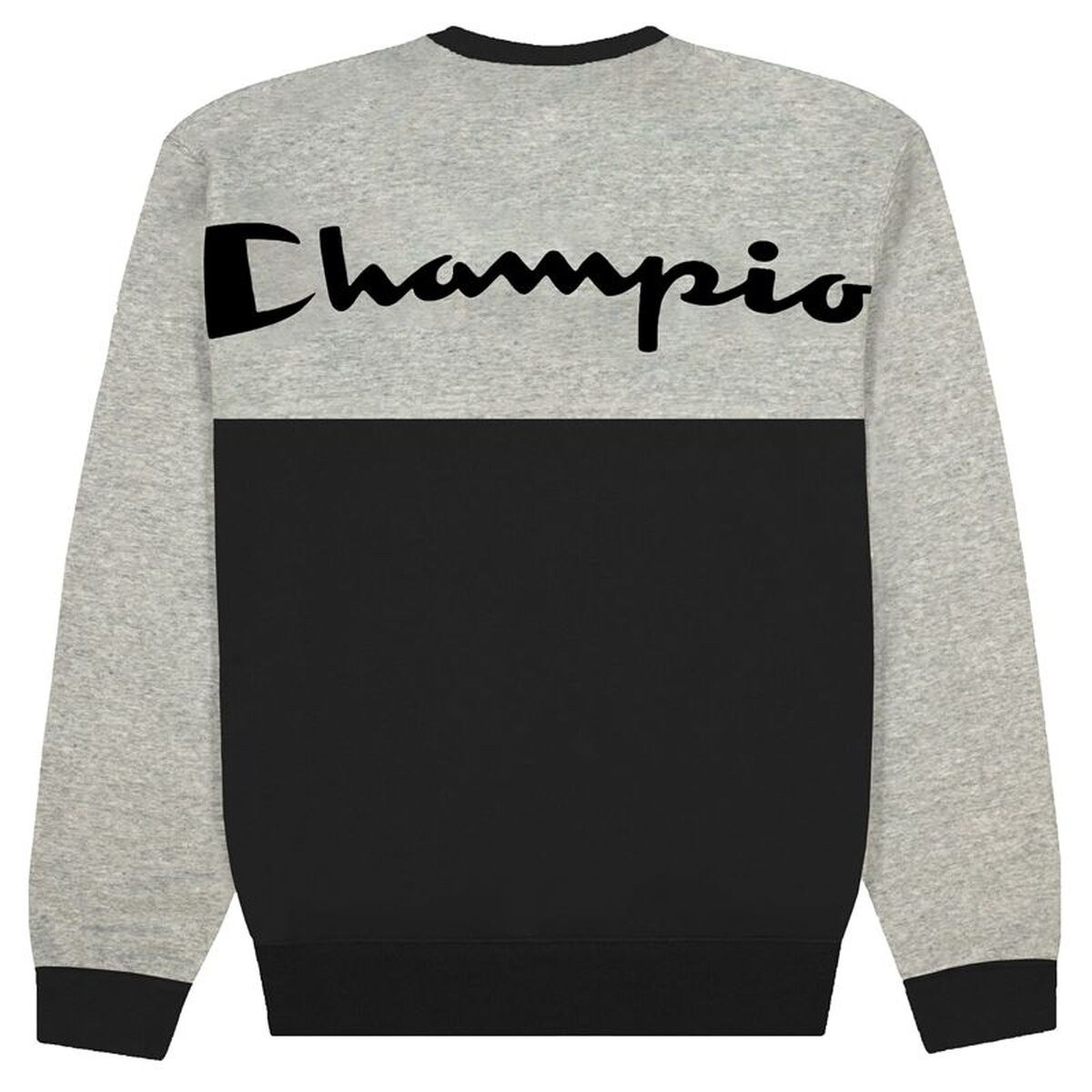 Men’s Sweatshirt without Hood Spliced Script Logo Black