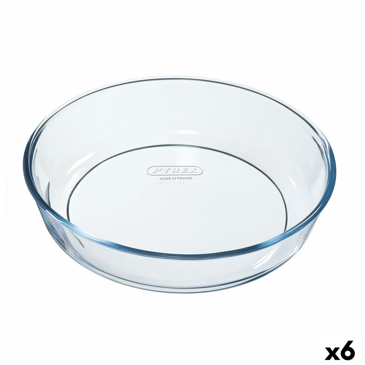 Форма для выпечки Classic Vidrio Прозрачный Cтекло Круглый 26 x 26 x 6 cm 6 штук