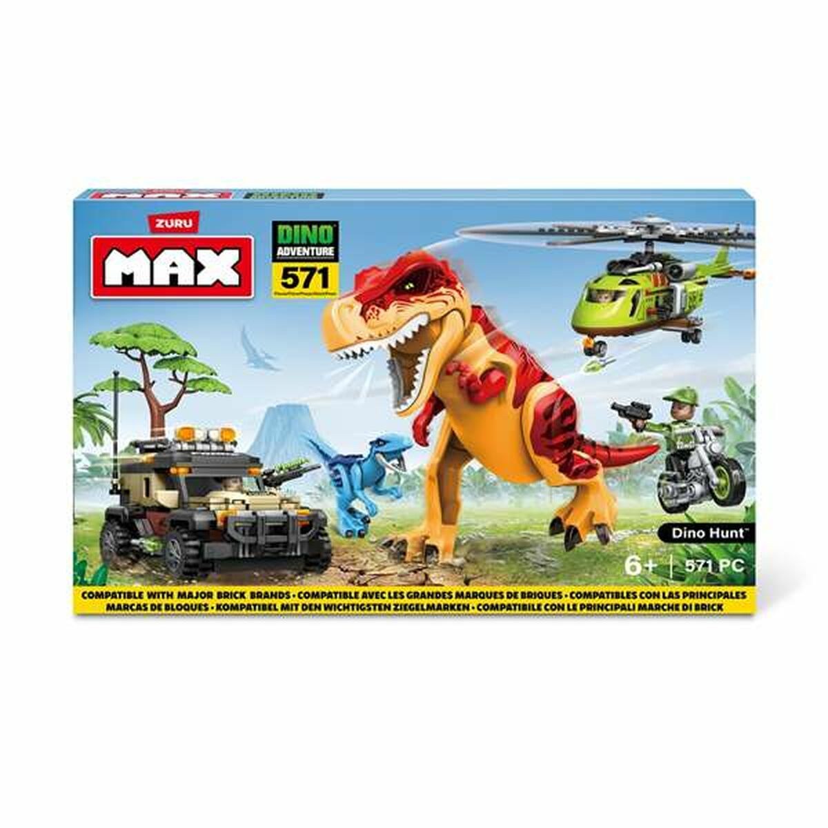 Building Game + Figures Max Dino 33 x 48,3 x 7,6 cm 592 Pieces