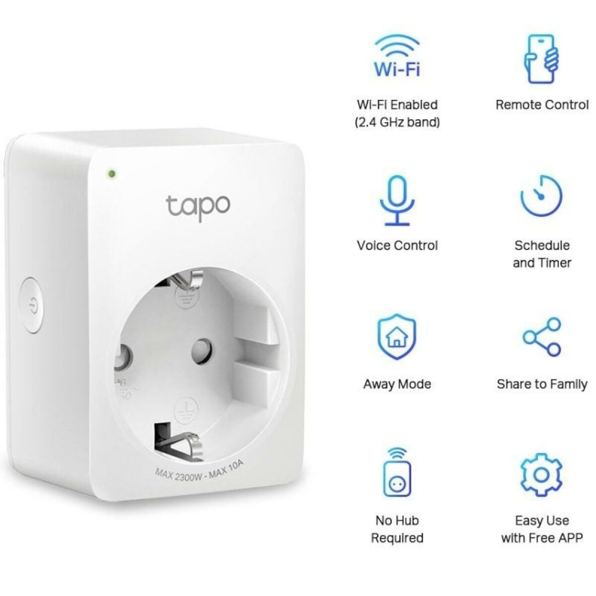 Smart Plug Tapo P100 Wi-Fi 220-240 V 10 A
