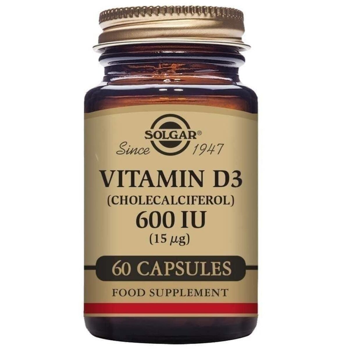 Vitamin D3 (Cholecalciferol) 600 iu 60 Capsules