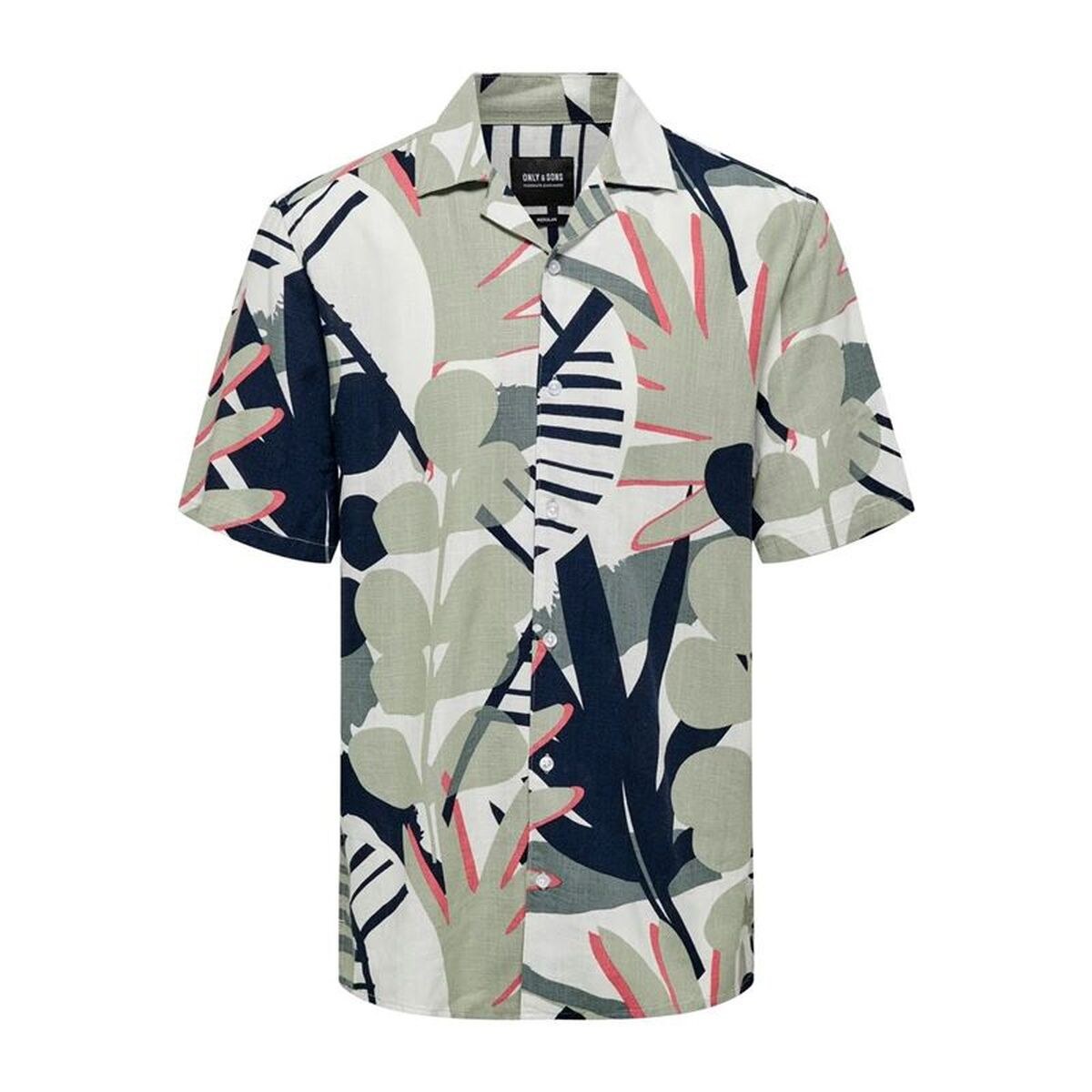 Shirt Onsbertil Reg Visc Linen Tea Khaki