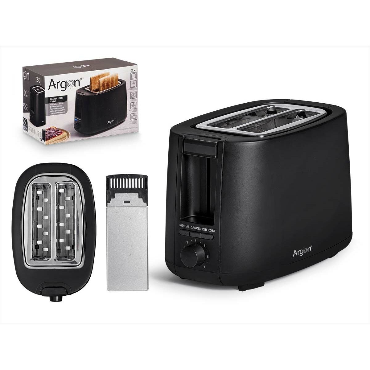 Toaster Black 750 W