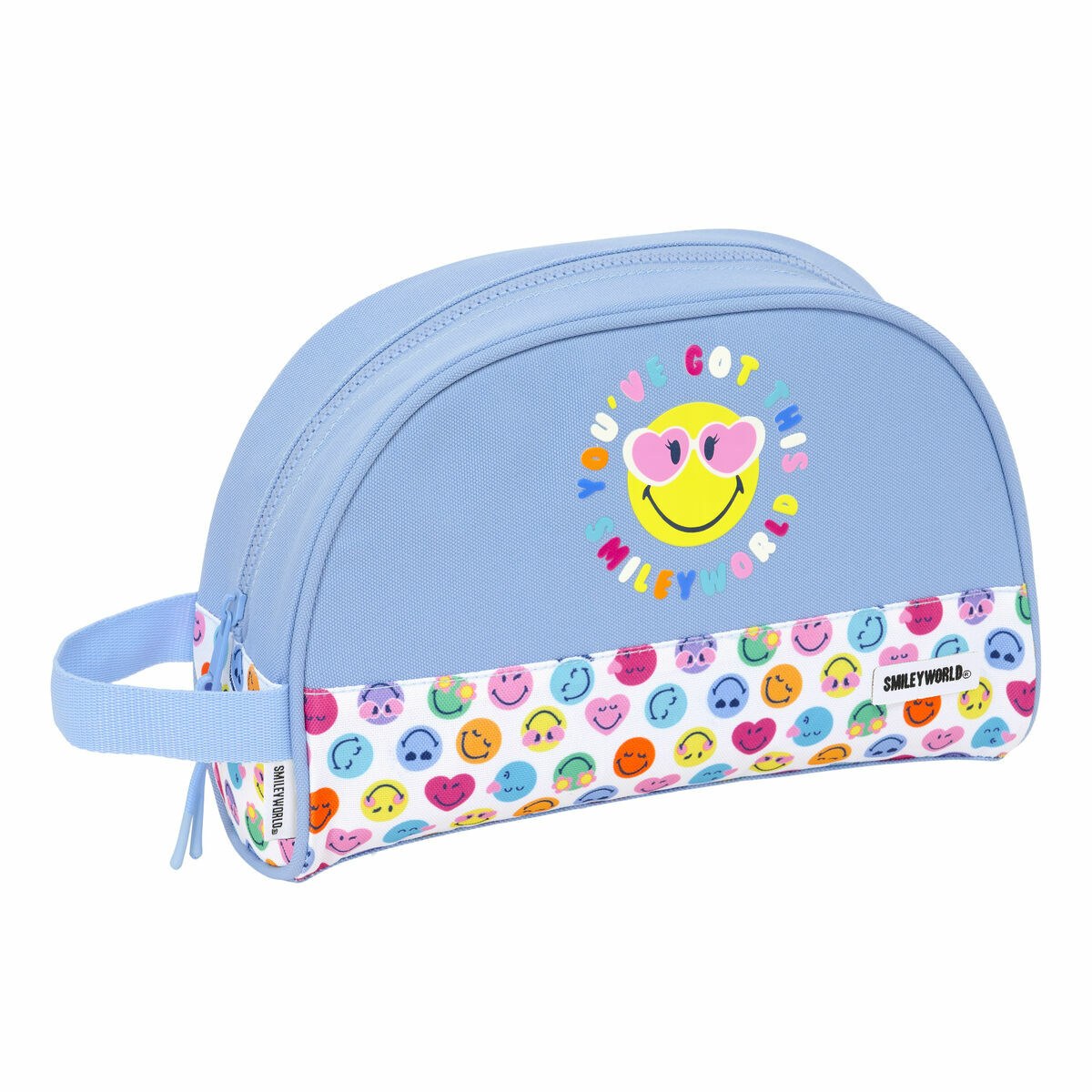 Travel Vanity Case Joyful Multicolour Light Blue Recyclable 28 x 18 x 10 cm
