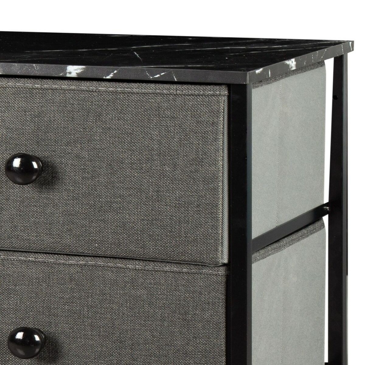 Chest of drawers Grey Marble 80 x 81 x 30 cm