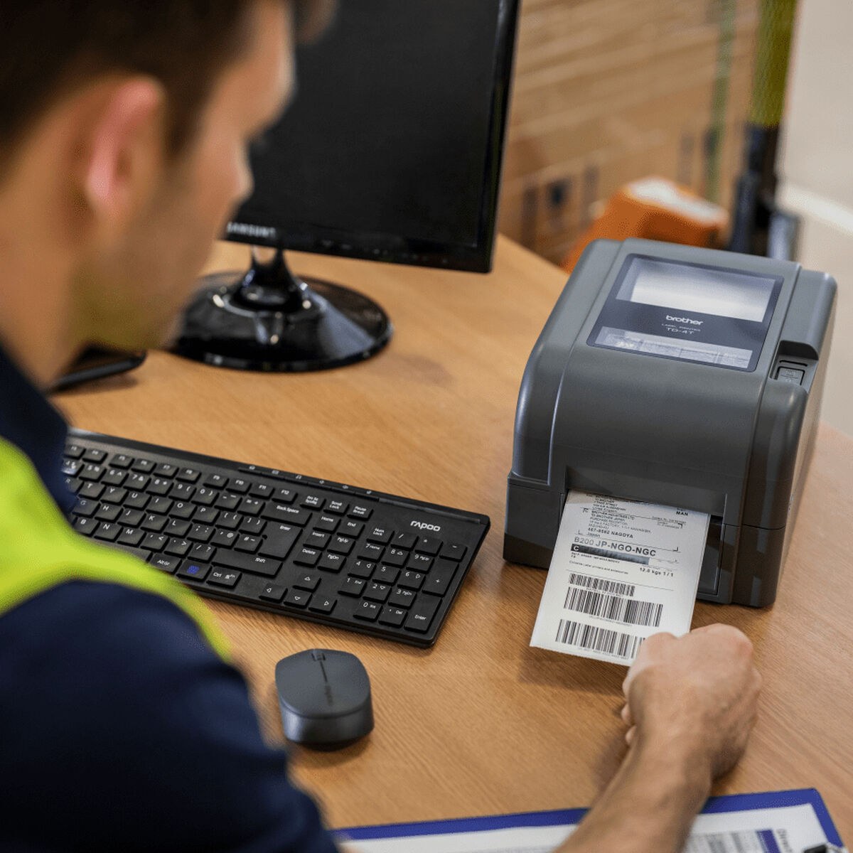 Label Printer TD4420TNZ1 Black Grey