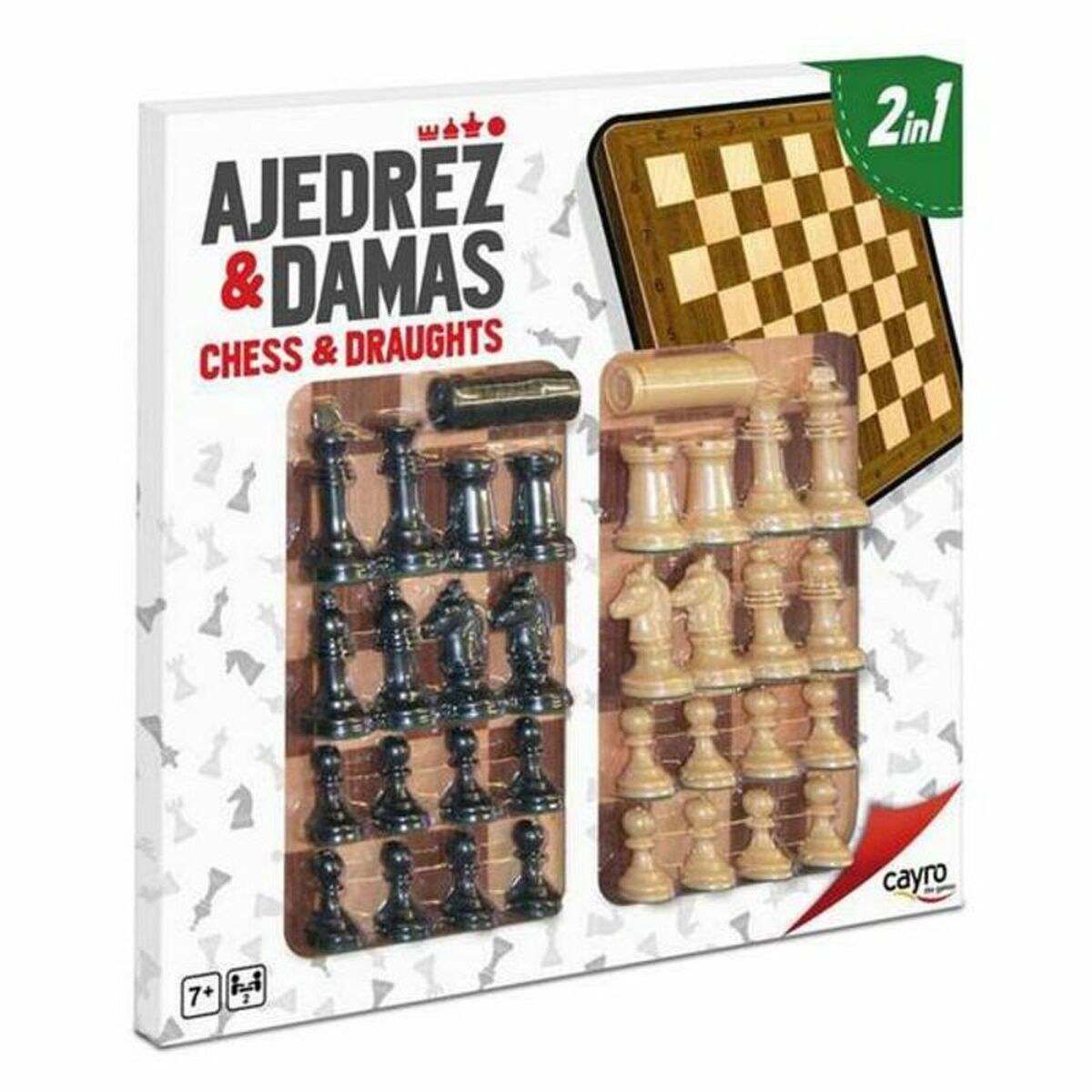 Игровая доска для Парчиса, шахмат и шашек Деревянный Пластик