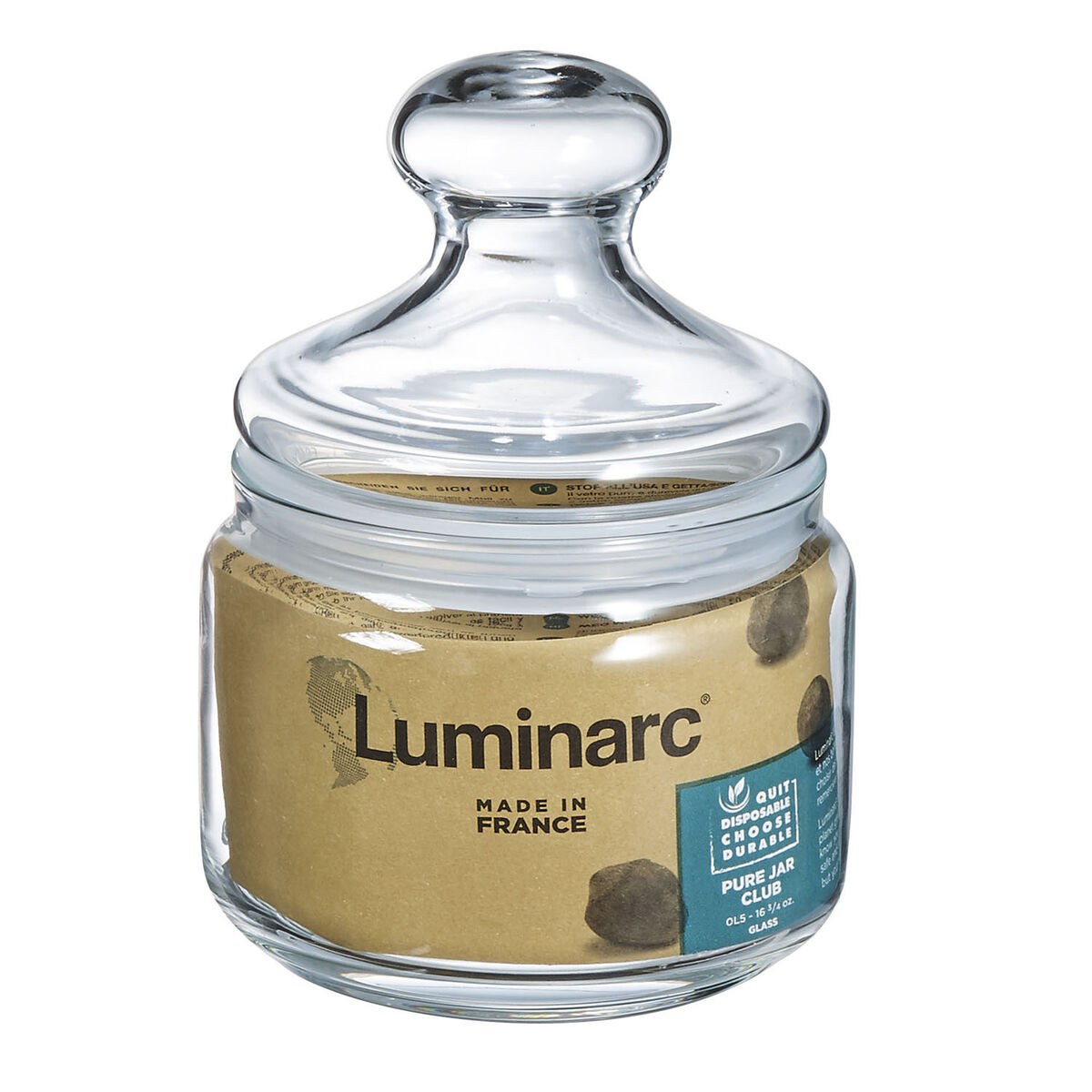Jar Club Transparent Glass 500 ml (6 Units)
