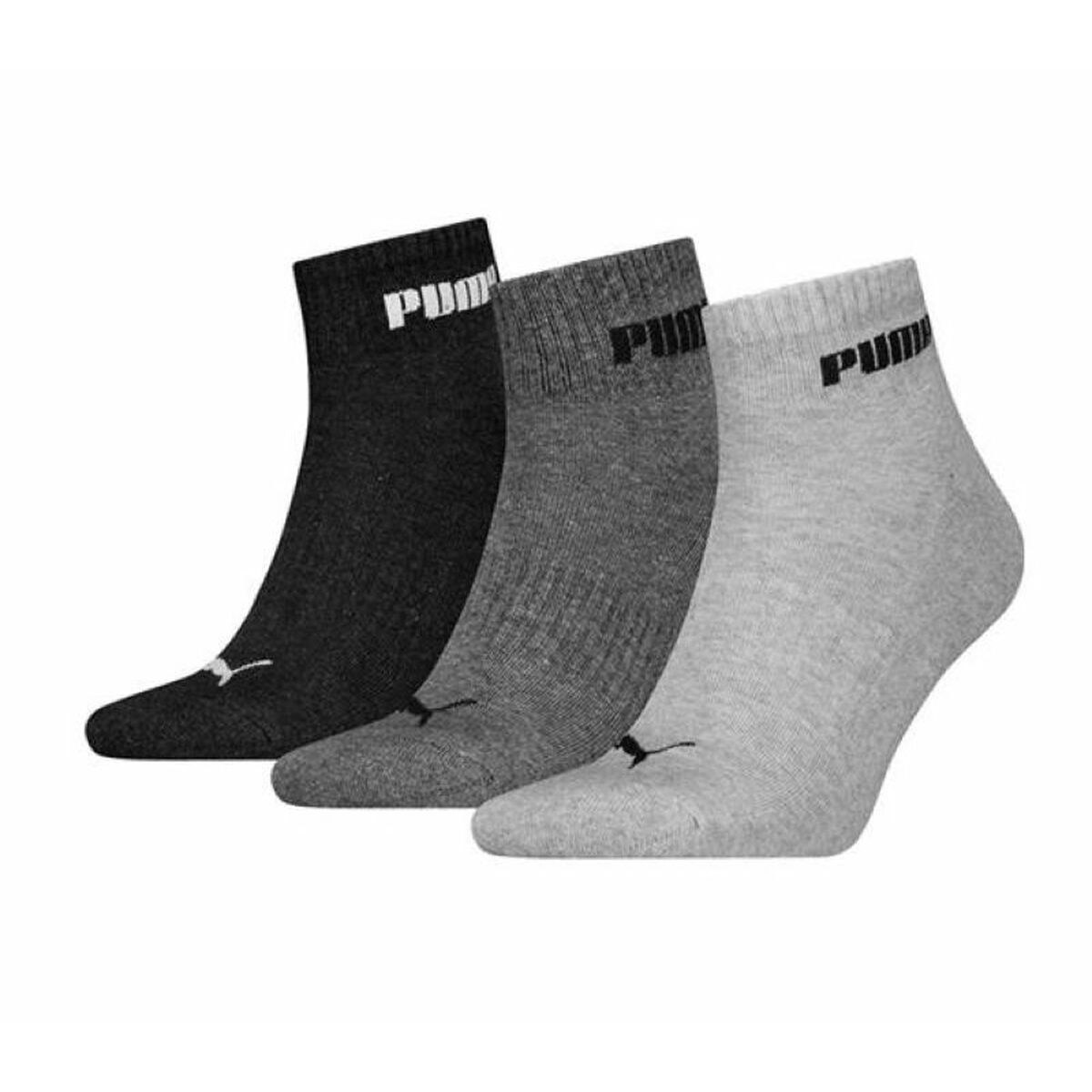 Sports Socks QUARTER PLAIN 3P 701225904 003 Grey 3 pairs