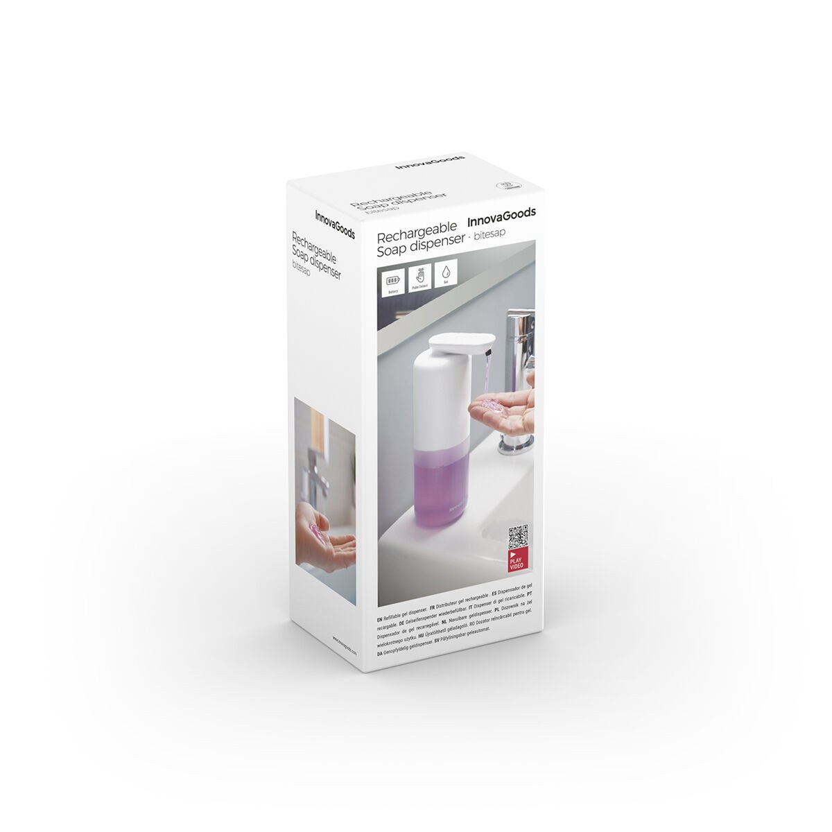 Toothpaste Dispenser Set with Toothbrush Holder & Rechargeable Soap Dispenser