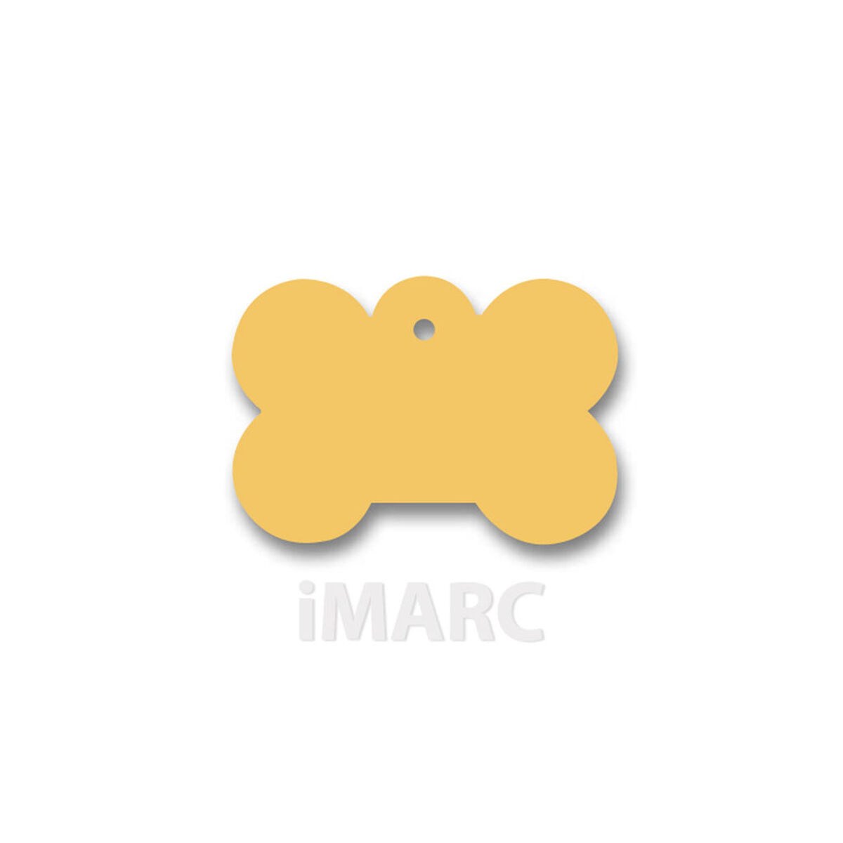 Identification plate for collar Bone Yellow