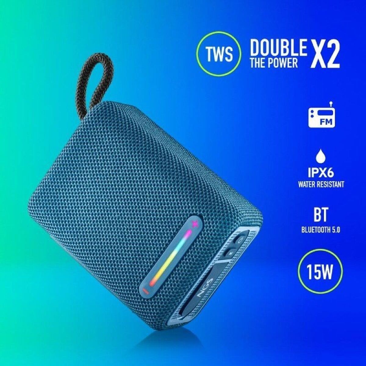 Портативный Bluetooth-динамик Roller Furia 1 Blue Синий 15 W 7 W