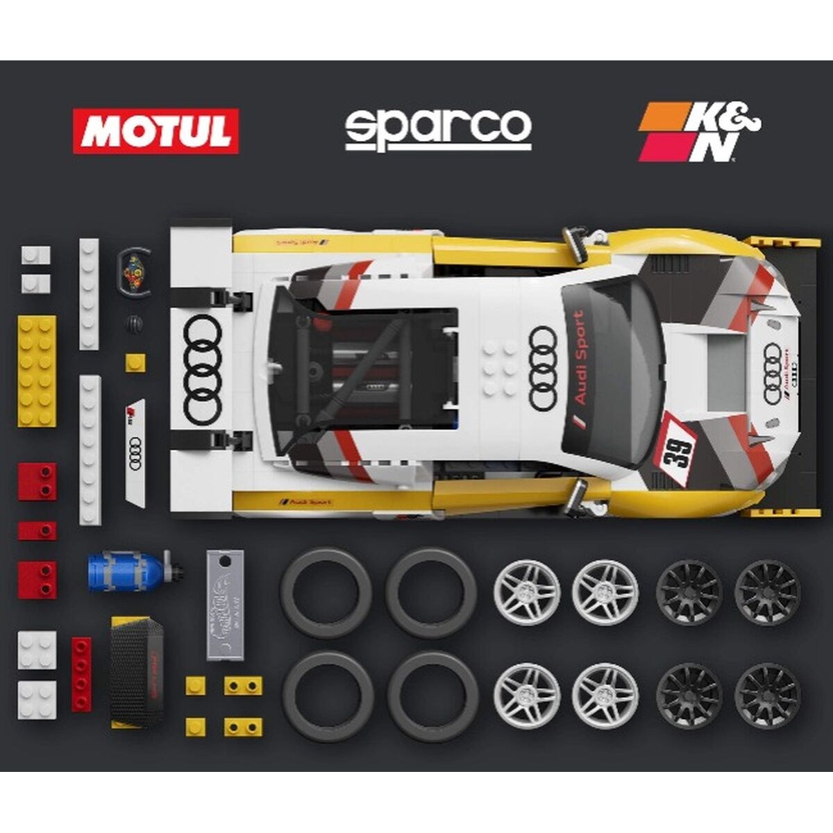 Строительный набор Collector Elite Audi R8 LMS 820 Предметы