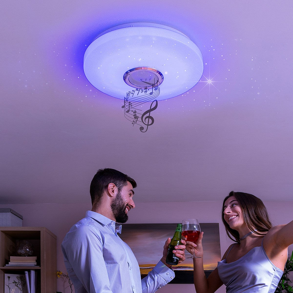 LED Ceiling Light with Speaker Lumavox