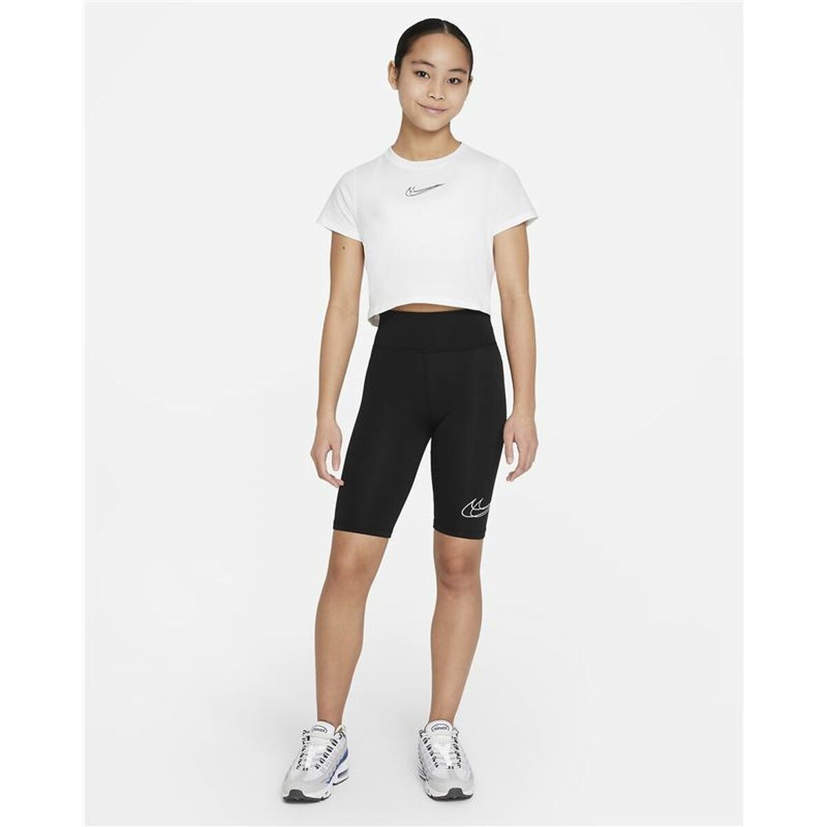 Детский Футболка с коротким рукавом Sportswear Белый