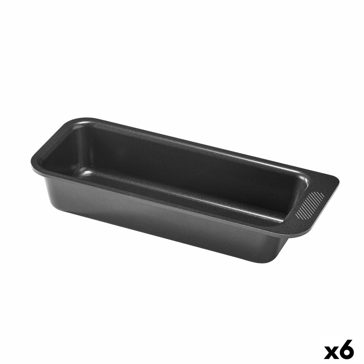 Форма для выпечки Magic Прямоугольный Чёрный Ø 26 cm (6 штук)