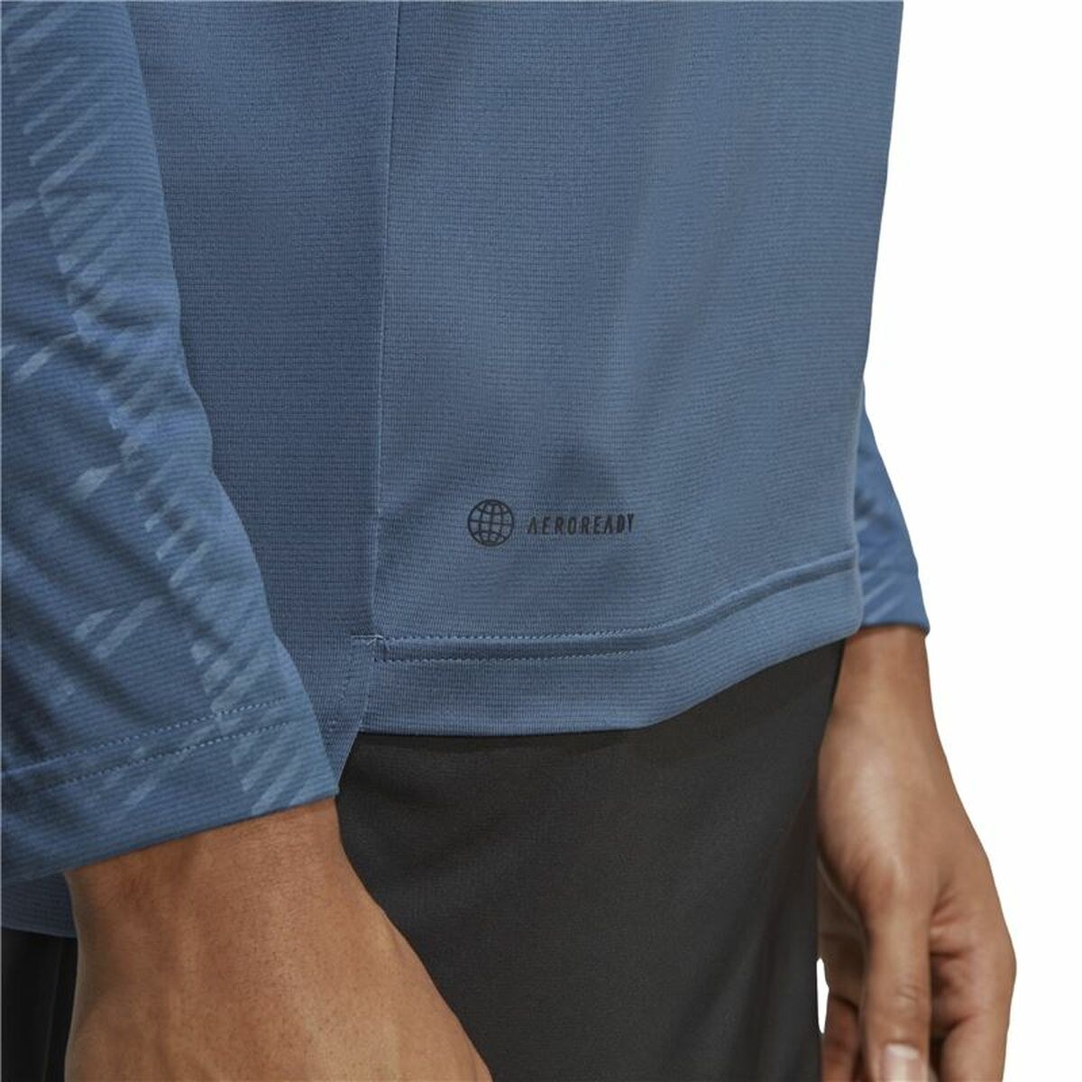 Men’s Long Sleeve T-Shirt Multi Half Zip Ls Blue