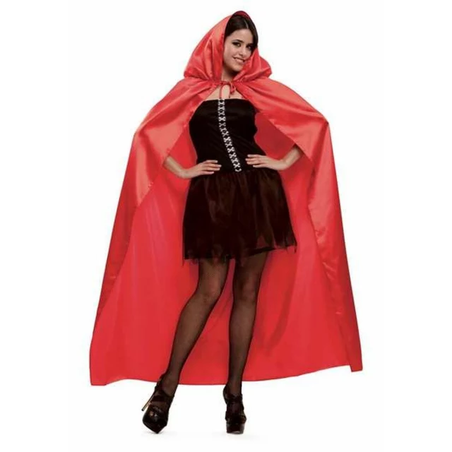 Cloak Red One size S With hood Lady