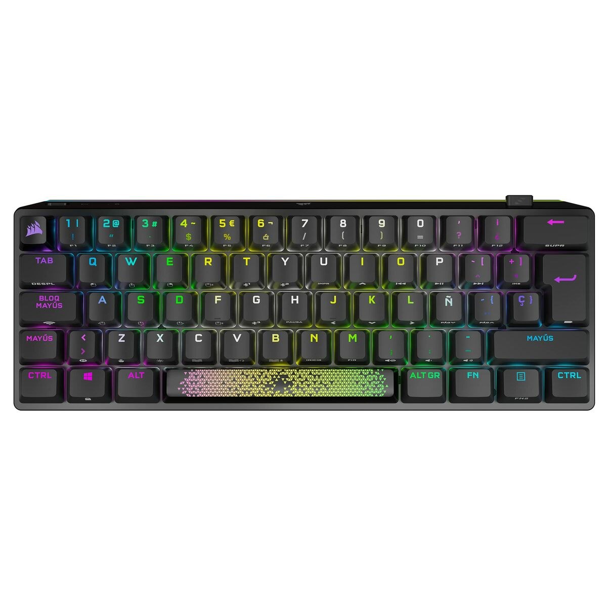Gaming Keyboard K70 Pro Mini Spanish Qwerty Black