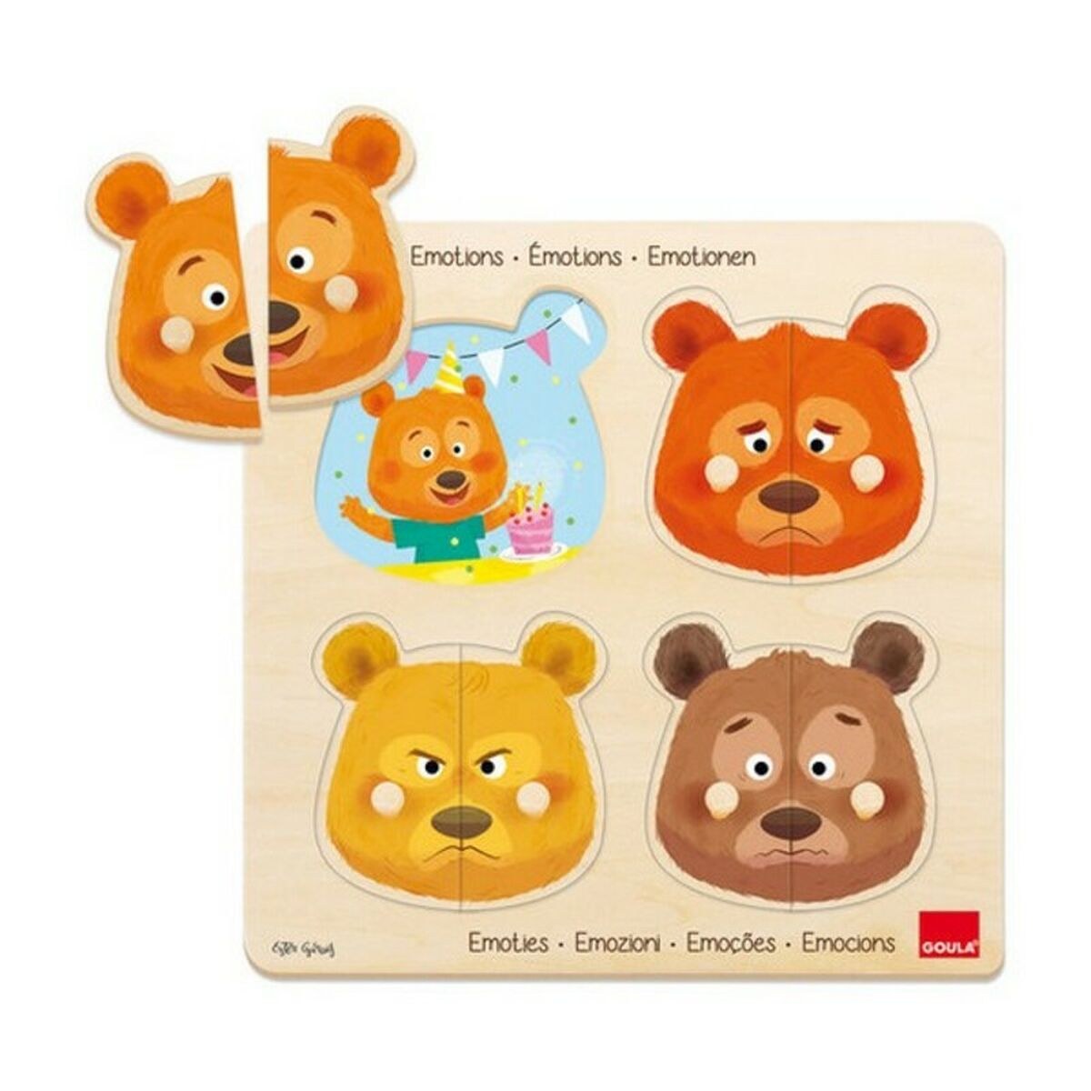 Child's Wooden Puzzle Emotions 54008