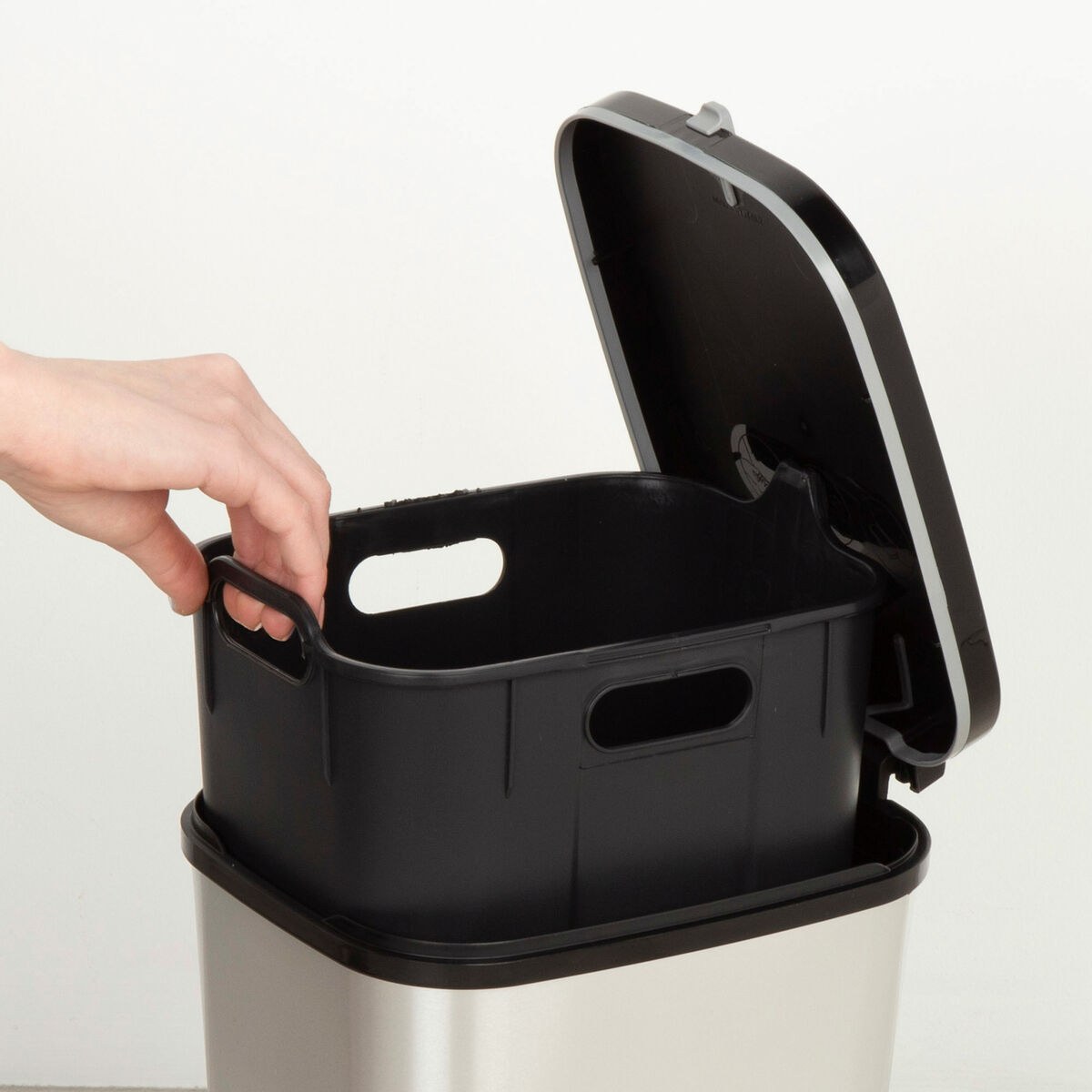 Waste bin Grey Plastic 6 L (5 Units)