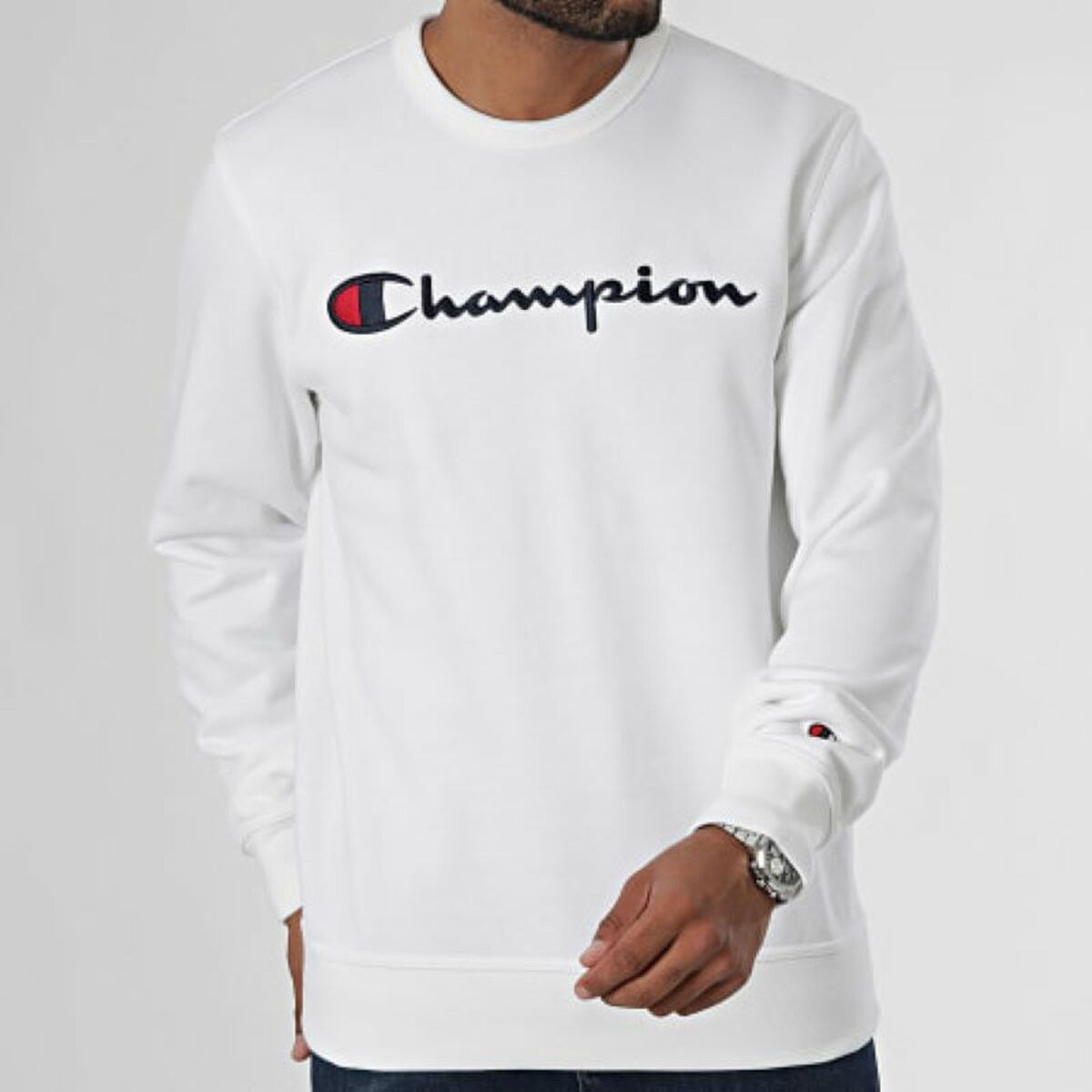 Men’s Sweatshirt without Hood CREWNECK SWATSHIRT 220254 WHT White