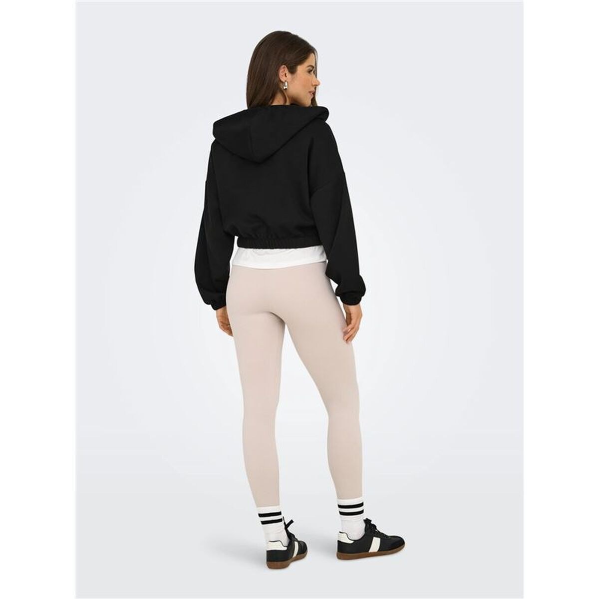 Пиджак Onlscarlett Ls Elastic Zip Hood Swt Noos Чёрный