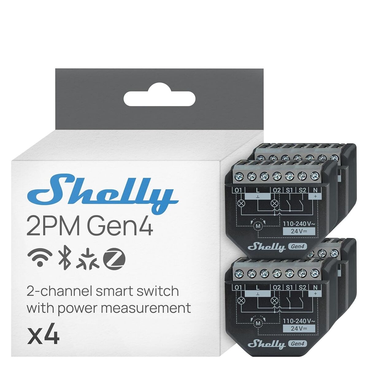 Smart Plug 2PM GEN4 X4 Wi-Fi 230 V 10 A (4 Units)