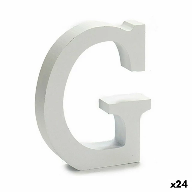 Letter G White 2 x 16 x 14,5 cm (24 Units)